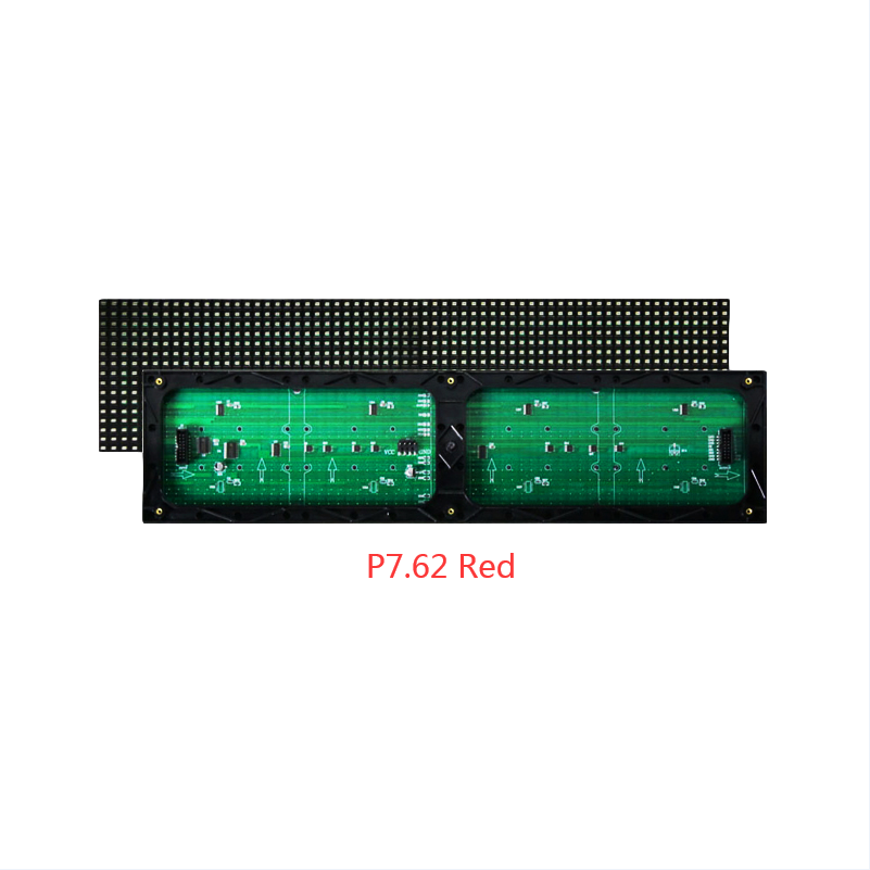 P7.62 SMD 488x122mm 64*16 픽셀 실내 LED 디스플레이 모듈, 빨간색